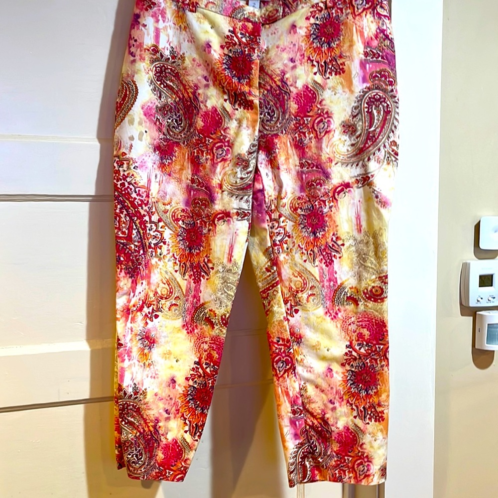 CHICOS 2 Floral Paisley Pants